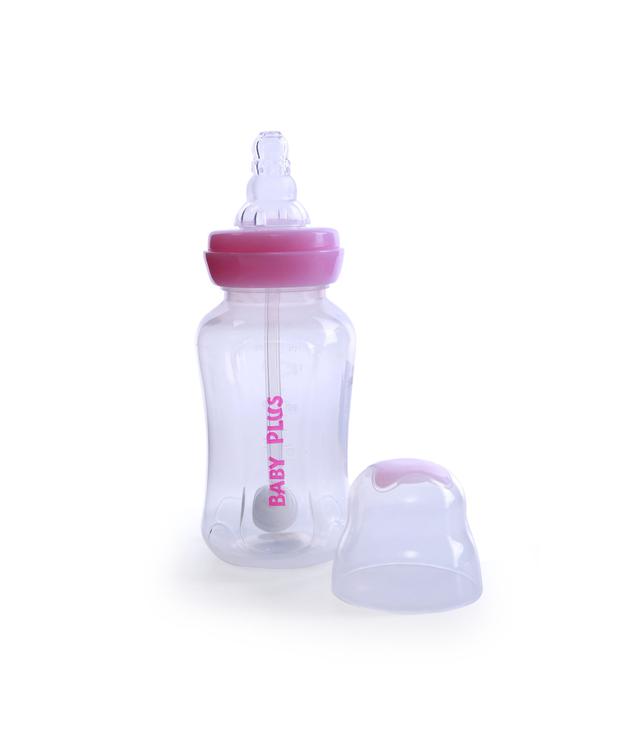 Baby Plus BP5101 Feeding Bottle with Nipple - Dust Cap | For New-Born Essentials | Infant Feeding Bottle with Lid | Leak-Proof | Baby Bottle with Slow Flow Silicone Teat Perfect While Travel - SW1hZ2U6Mzk1NTE3