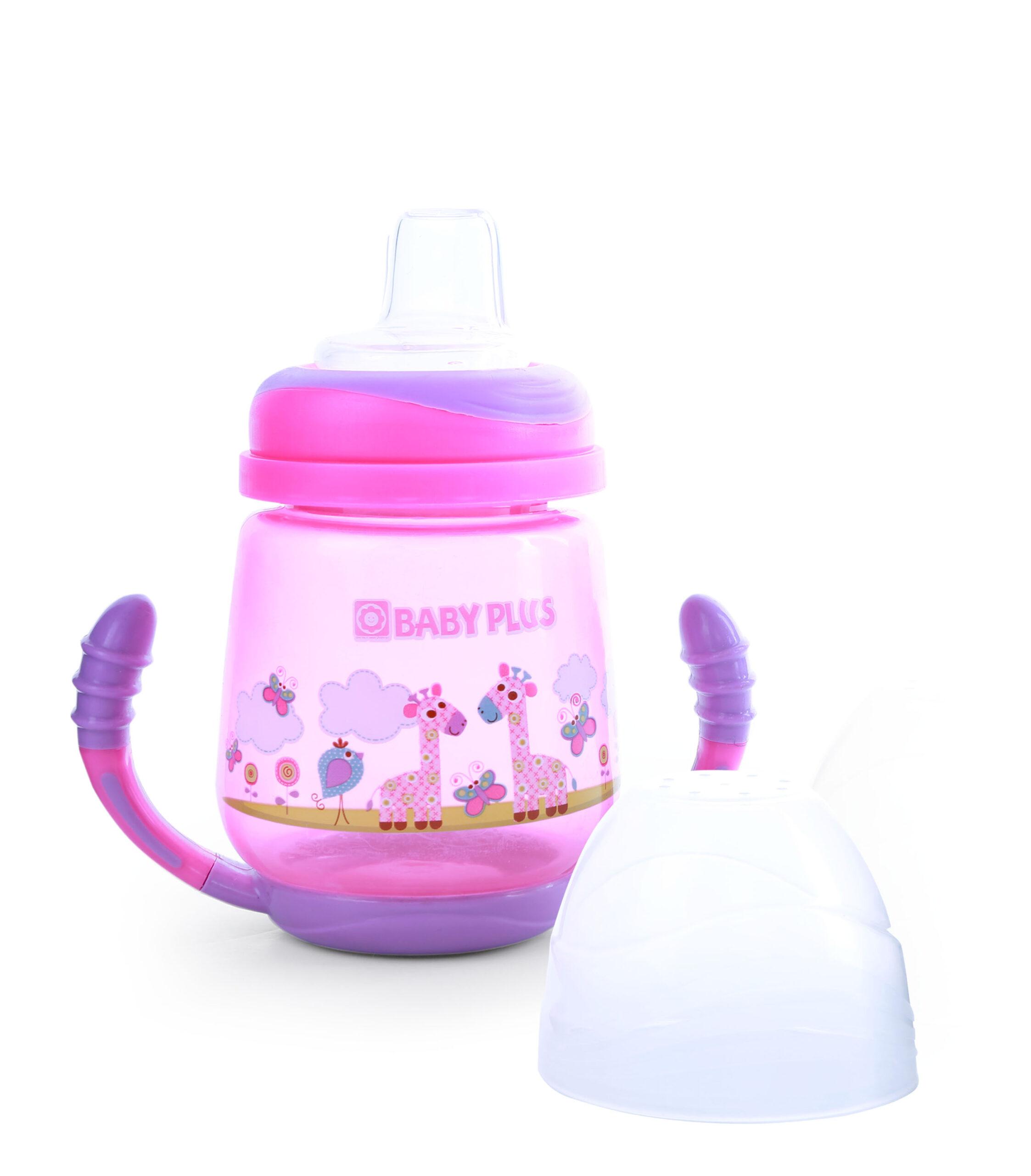 Baby Plus BP7269 Baby Feeding Bottle - Portable Baby Cup First Cups, Anti-Colic Baby Bottle, Safe Material | No Leakage, New-born Essentials, Free Flow Baby Cup | Ideal for Water Juice & Mor