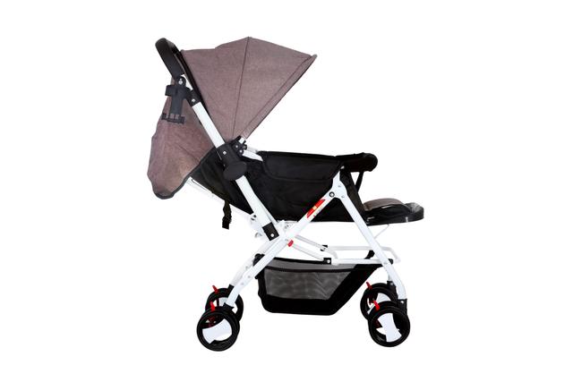 Baby Plus Coffee Stroller Cum Pram, 0-36 M - SW1hZ2U6NDIyNDU2