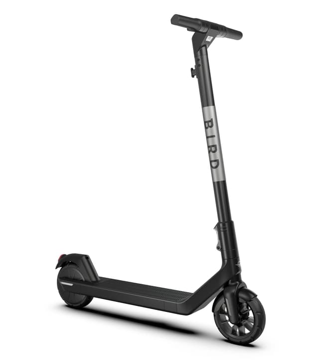 Bird AIR Scooter 8.0" - Folding Electric Scooter, Portable Compact Stylish Trendy, Fast 25kph, Bluetooth, Battery Operated, LED Lights, Splash Resistant, Flat-Free Wheels, Electronic Brake - Black
