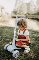 سكوتر ثلاثي العجلات للأطفال بأضواء ليد -أزرق Glow Kids Scooter -  Adjustable height, 3-wheels design, Stomp brake system - Bird