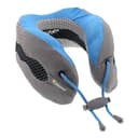 وسادة رقبة قابلة للتعديل مع حقيبة اسفنجية - رمادي وأزرق Memory Foam Evolution Travel Pillow - Stitches and Mini Grey Dots - Cabeau