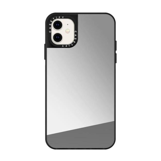 Casetify MIRROR Apple iPhone 12 Mini Case - Reflective Mirror Case, Shockproof TPU Bumper, Slim & LightWeight, Wireless & MagSafe Charging Compatible - Silver - SW1hZ2U6MzYwNTkx