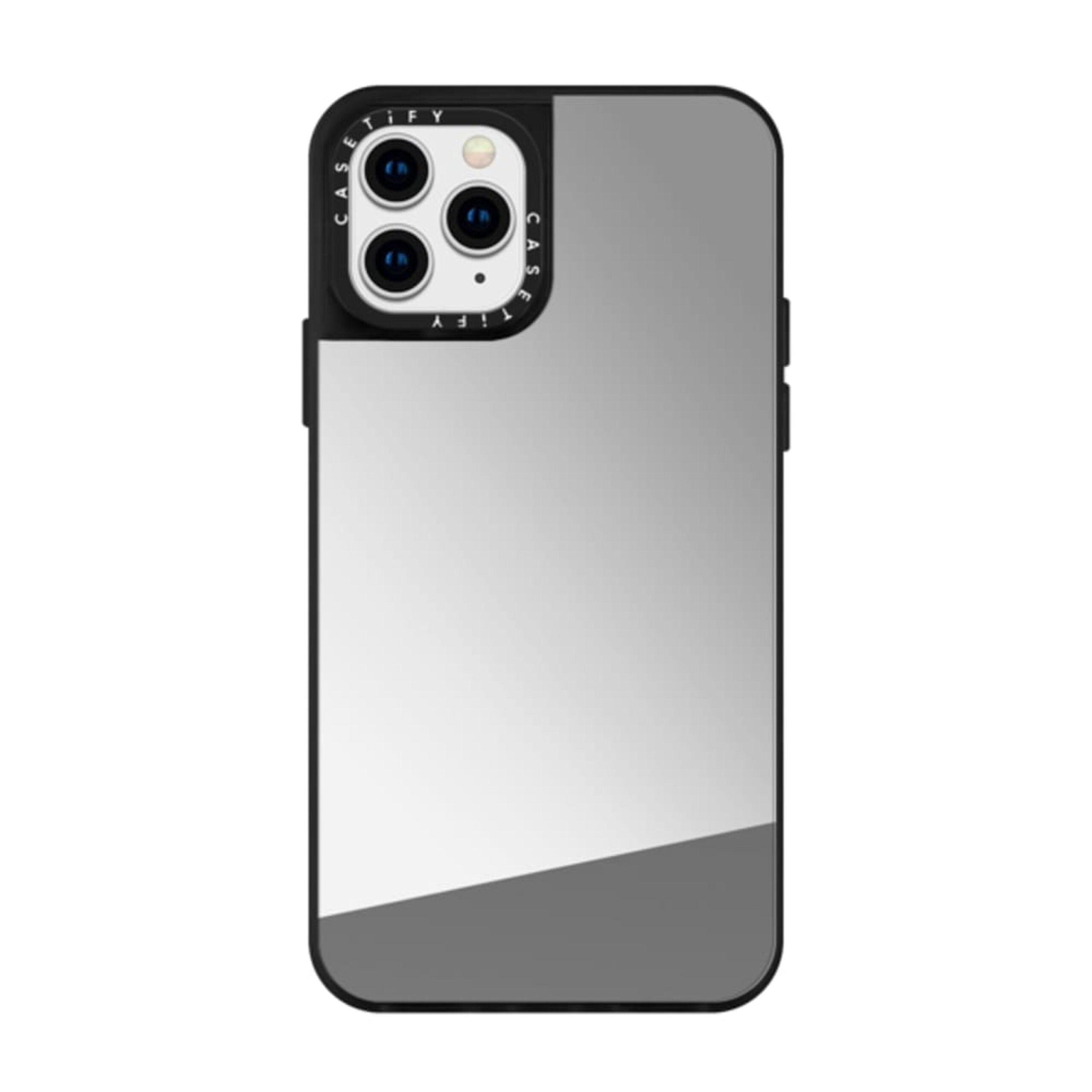 Casetify MIRROR Apple iPhone 12 Pro Max Case - Reflective Mirror Case, Shockproof TPU Bumper, Slim & LightWeight, Wireless & MagSafe Charging Compatible - Silver