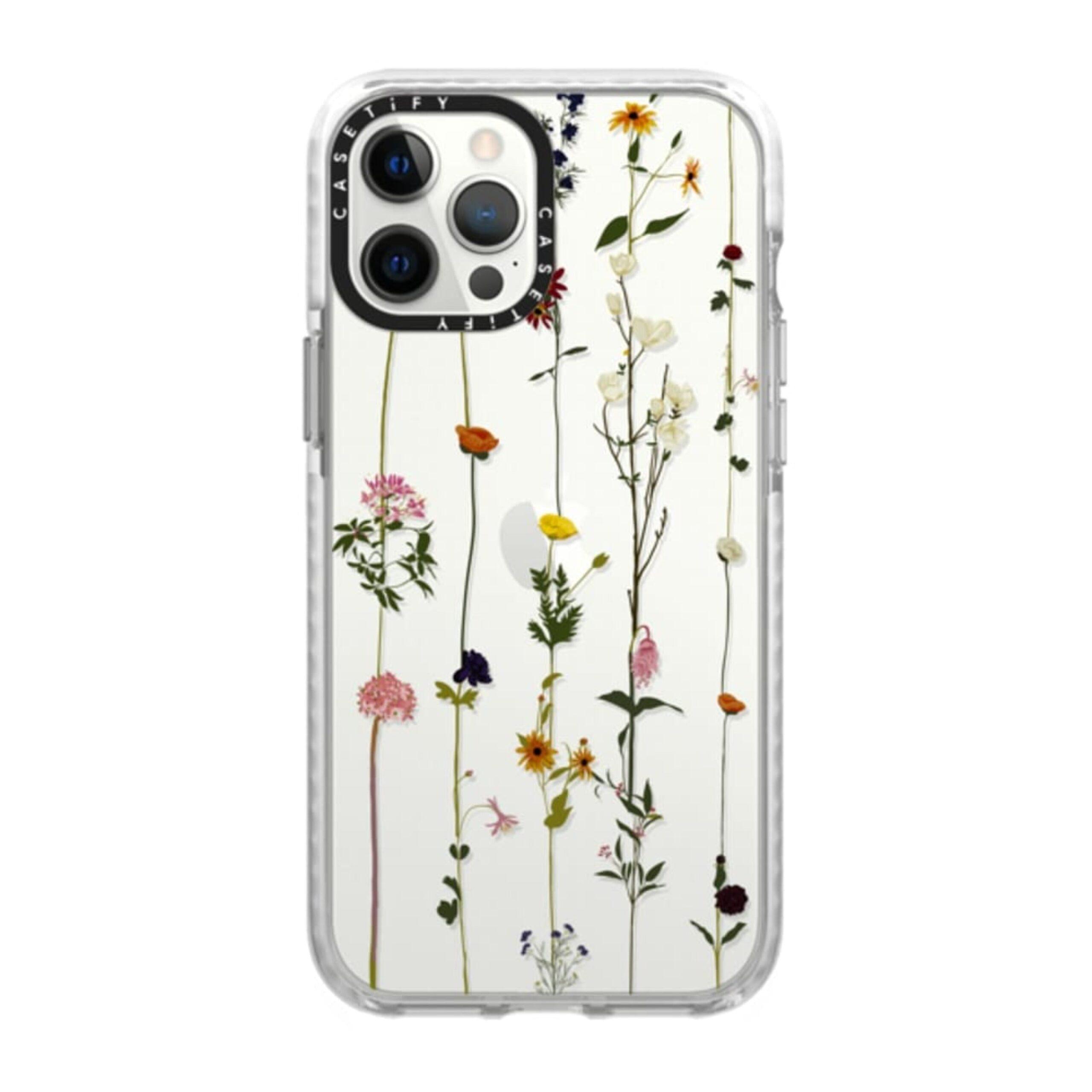 Casetify FLORAL PRINT Apple iPhone 12 / 12 Pro Case - 10 Ft. Ultra Impact Protection Shock Absorbing Cover, Anti-Microbial, Slim & LightWeight, Wireless & MagSafe Charging Compatible - Clear