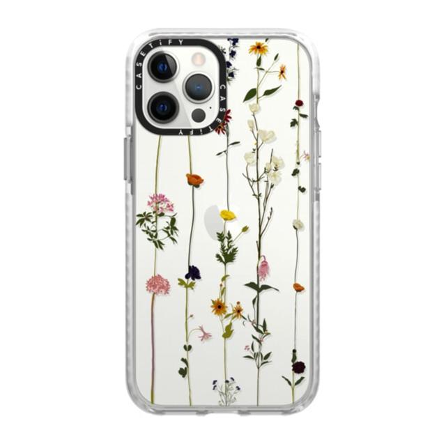 Casetify FLORAL PRINT Apple iPhone 12 / 12 Pro Case - 10 Ft. Ultra Impact Protection Shock Absorbing Cover, Anti-Microbial, Slim & LightWeight, Wireless & MagSafe Charging Compatible - Clear - SW1hZ2U6MzYwNjI2
