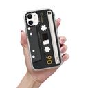 Casetify Cassette Collection Apple iPhone 12 Mini Case - 10 Ft. Impact Protection Shock Absorbing Cover, Anti-Microbial, Slim & LightWeight, Wireless & MagSafe Charging Compatible - Mixtape Black - SW1hZ2U6MzYwNzAy