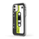 Casetify Cassette Collection Apple iPhone 12 Mini Case - 10 Ft. Impact Protection Shock Absorbing Cover, Anti-Microbial, Slim & LightWeight, Wireless & MagSafe Charging Compatible - Mixtape Neon