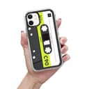Casetify Cassette Collection Apple iPhone 12 Mini Case - 10 Ft. Impact Protection Shock Absorbing Cover, Anti-Microbial, Slim & LightWeight, Wireless & MagSafe Charging Compatible - Mixtape Neon