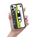 Casetify Cassette Collection Apple iPhone 12 / 12 Pro Case - 10 Ft. Impact Protection Shock Absorbing Cover, Anti-Microbial, Slim & LightWeight, Wireless & MagSafe Charging Compatible - Mixtape Neon - SW1hZ2U6MzYwNzM3