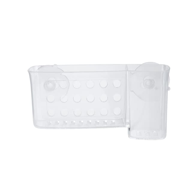 Delcasa DC1005 Easy Stick Dental Kit Holder - No Drilling Bathroom Drain Rack with Suction Cup | Shower Caddy Basket Bathroom Shelf Organiser Wall Mounted Spices Storage Rack, No Drilling