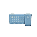 Delcasa DC1005 Easy Stick Dental Kit Holder - No Drilling Bathroom Drain Rack with Suction Cup | Shower Caddy Basket Bathroom Shelf Organiser Wall Mounted Spices Storage Rack, No Drilling