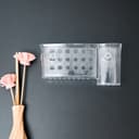 Delcasa DC1005 Easy Stick Dental Kit Holder - No Drilling Bathroom Drain Rack with Suction Cup | Shower Caddy Basket Bathroom Shelf Organiser Wall Mounted Spices Storage Rack, No Drilling