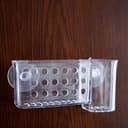 Delcasa DC1005 Easy Stick Dental Kit Holder - No Drilling Bathroom Drain Rack with Suction Cup | Shower Caddy Basket Bathroom Shelf Organiser Wall Mounted Spices Storage Rack, No Drilling