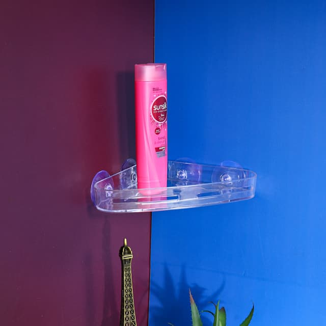 Delcasa Easy Stick Corner Rack No Drilling Bathroom Corner Drain Rack