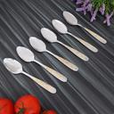 Delcasa Desert Spoon - 6 Pcs S/S -Stainless Steel - Golden Pattern Cutlery, Long Grip Handle - SW1hZ2U6NDI1MDY0