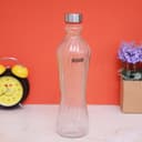 Delcasa 1000Ml Glass Water Bottle - Portable Cap - Lead Free Water Bottle, Travel Flask