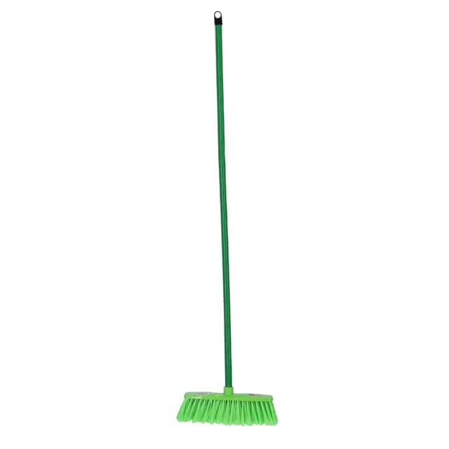 Delcasa Floor Broom With Strong Long Stick - Upright Long Handle Sweeping Broom With Stiff Bristle