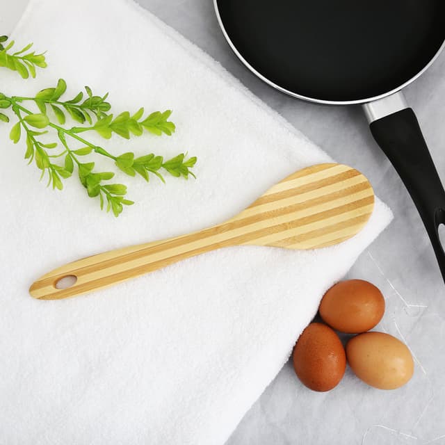 Delcasa Bamboo Serving Spoon - Heat Resistant Grip Spoon,Bamboo,Cooking And Baking Equipment - 179015