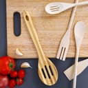 Delcasa Bamboo Slotted Spoon - Heat Resistant Grip Spoon,Bamboo,Cooking And Baking Equipment - 179020