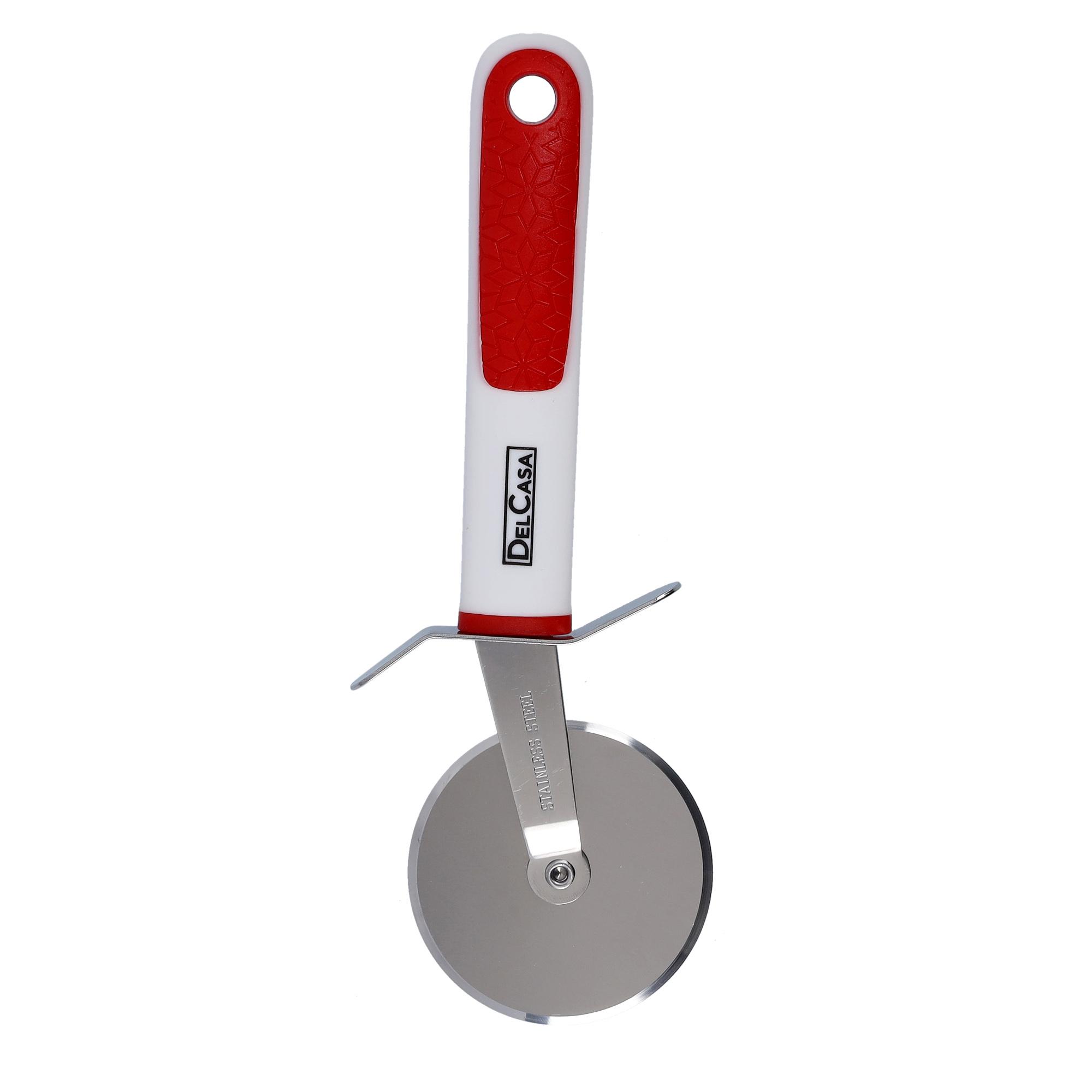 Delcasa Stainless Steel Pizza Cutter Wheel - Equipped With Ultra Sharp Blade, Slip-Proof Ergonomic