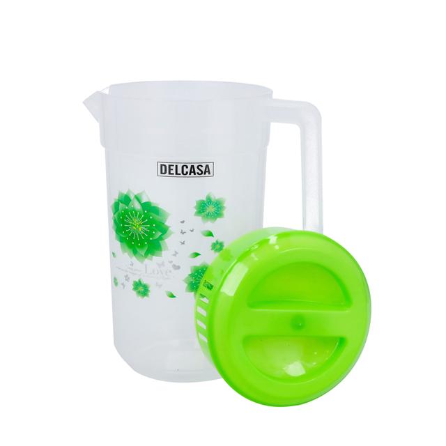 Delcasa DC1454 2.3 Litre Water Jug with 4 Glasses - Portable Multi-Purpose Jug with Lid for Water Picnic Juice, Durable Plastic, Spill-Proof Lid | Household, Club, Pub, Bar, Coffee Shop, Res - SW1hZ2U6NDAxODk1