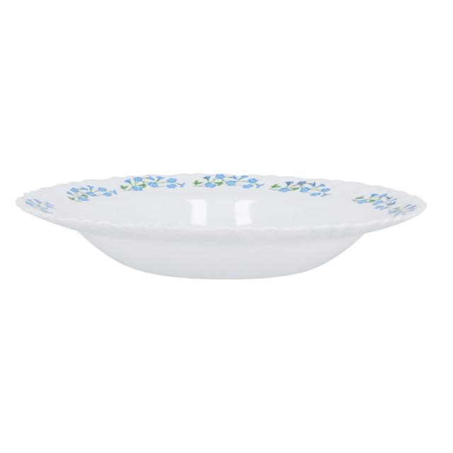 Delcasa 9.5" Opalware Round Deep Soup Plates - Pasta Plates - Plate With Playful Classic Decoration - SW1hZ2U6MzY2Nzc2