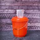 Delcasa 18Ltr Plastic Bucket With Lid - Strong Handle- Red- 18 Liter - SW1hZ2U6NDMzMTgx