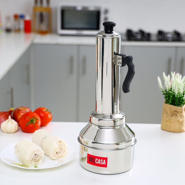 Delcasa Stainless Steel Puttu Maker With Pot - Stainless Steel Food Grade Material