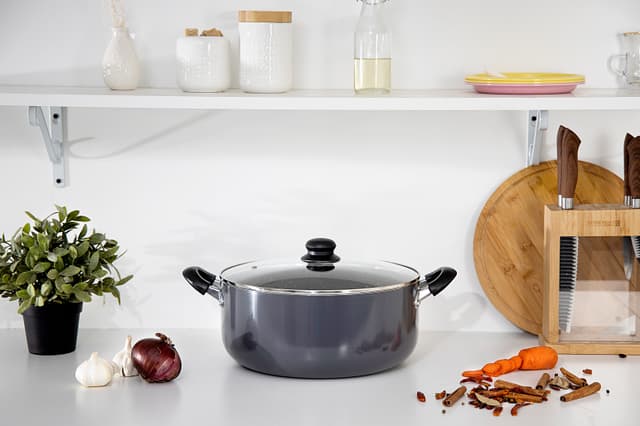 كسرولة غرانيت قياس 28 سم GRANITE COATED ALUMINIUM NON-STICK CASSEROLE - Delcasa