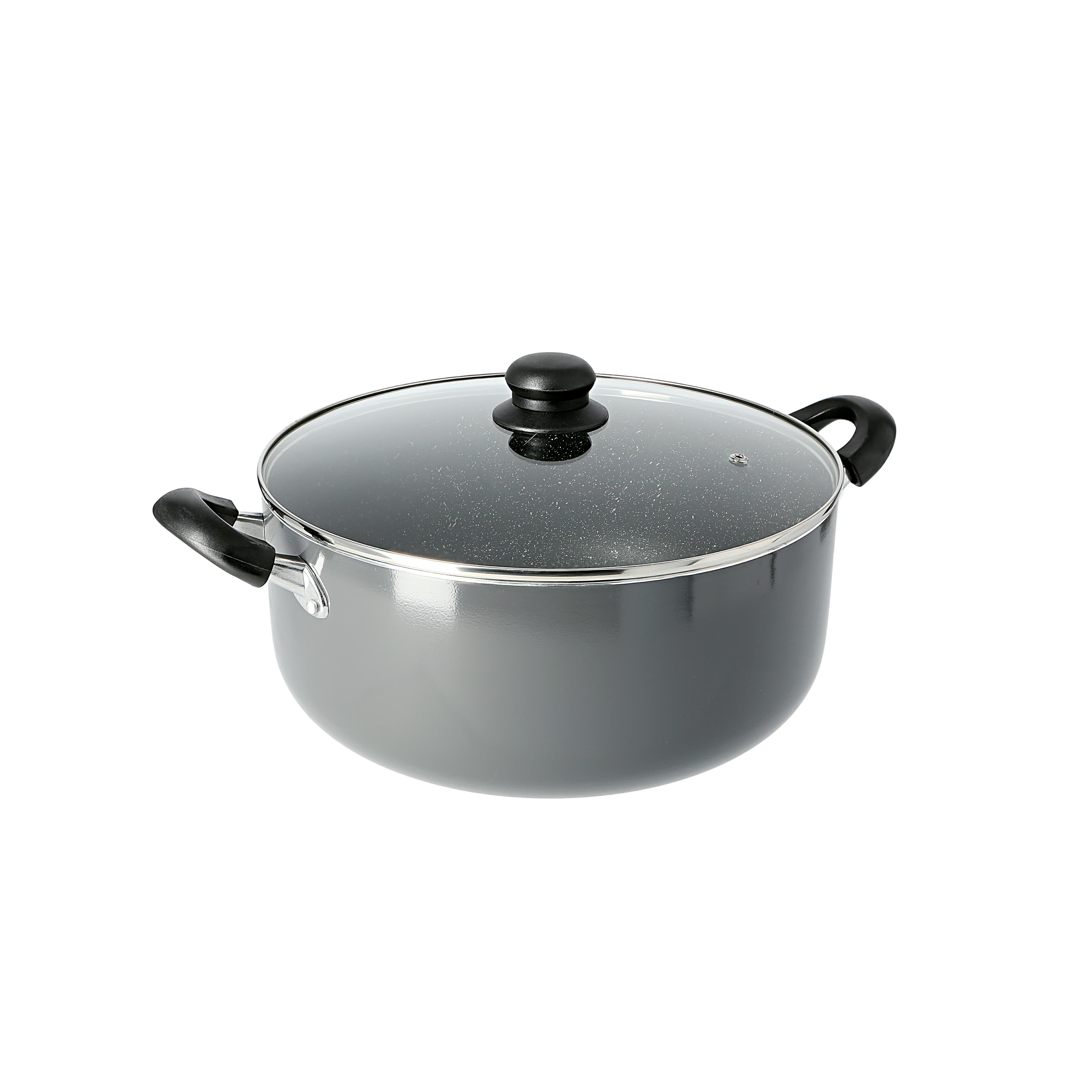 Delcasa 32Cm Non-Stick Casserole Stock Pot With Glass Lid - Aluminium Cookware Pan Induction Safe