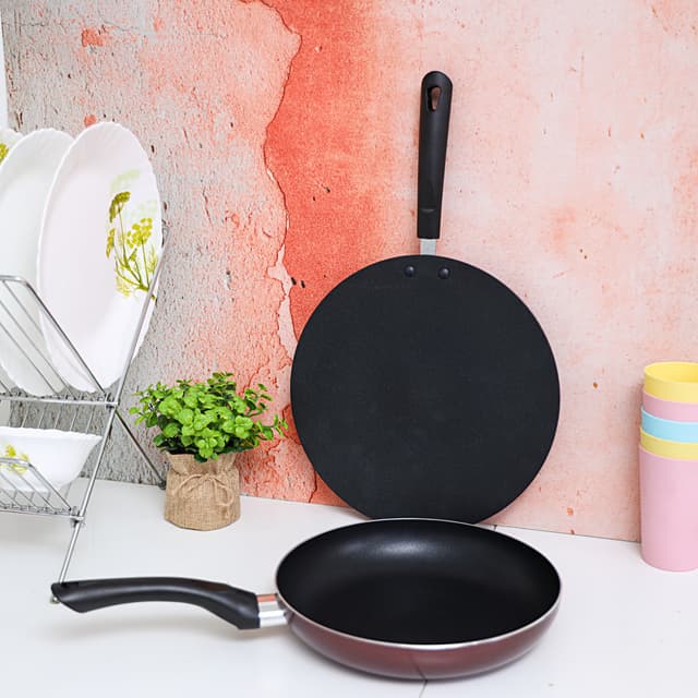 Delcasa 3Pcs Fry Set - Non-Stick Fry Pan Set With Slotted Turner