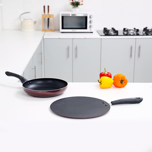 Delcasa 3Pcs Fry Set - Non-Stick Fry Pan Set With Slotted Turner