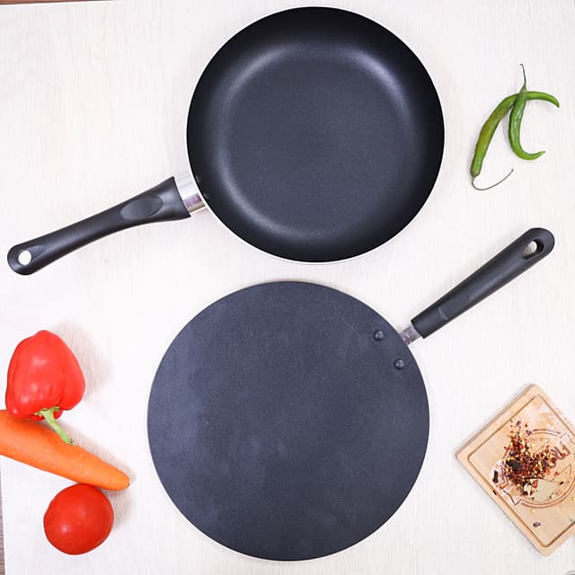Delcasa 3Pcs Fry Set - Non-Stick Fry Pan Set With Slotted Turner