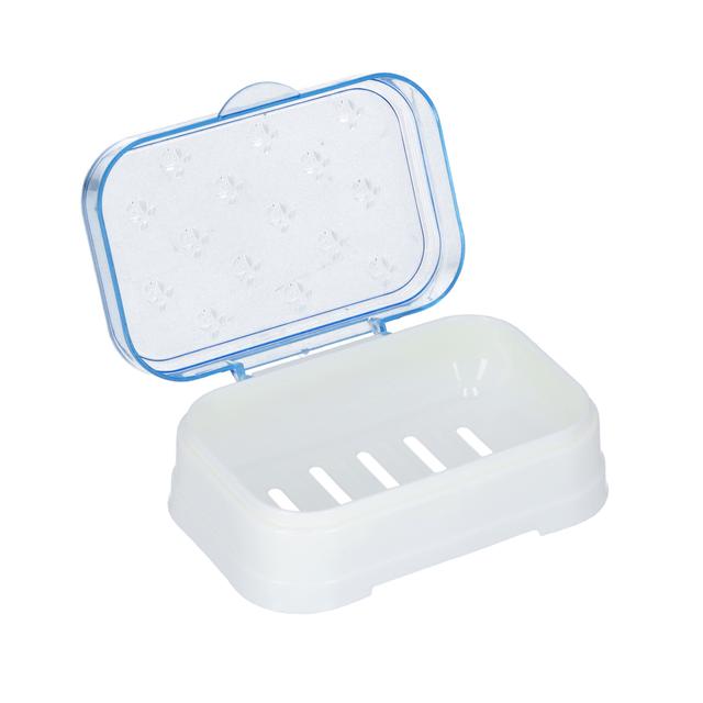 Delcasa 13X10Cm Soap Box, Soap Holder Organiser Box Case - Soap Dish Holder Set For Bathroom - SW1hZ2U6NDI2OTM3