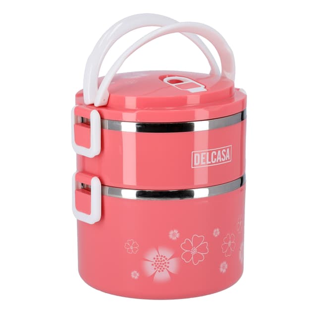 Delcasa 1700Ml 2 Layer Lunch Box - Portable Stainless Steel Inner Case Bpa Free With Detachable
