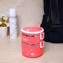 Delcasa 1700Ml 2 Layer Lunch Box - Portable Stainless Steel Inner Case Bpa Free With Detachable