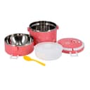 Delcasa 1700Ml 2 Layer Lunch Box - Portable Stainless Steel Inner Case Bpa Free With Detachable