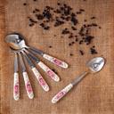 Delcasa Set Of 6 Stainless Steel Cake Fork - Floral Handle Pattern Cutlery - Ideal While Eating - SW1hZ2U6NDI0NDc5