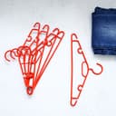 علاقة ملابس بلاستيكية لون أحمر عدد 5 ديلكاسا Delcasa 5Pcs Plastic Cloth Hanger Set