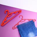 علاقة ملابس بلاستيكية لون أحمر عدد 5 ديلكاسا Delcasa 5Pcs Plastic Cloth Hanger Set