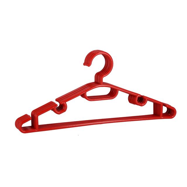 علاقة ملابس بلاستيكية لون أحمر عدد 5 ديلكاسا Delcasa 5Pcs Plastic Cloth Hanger Set