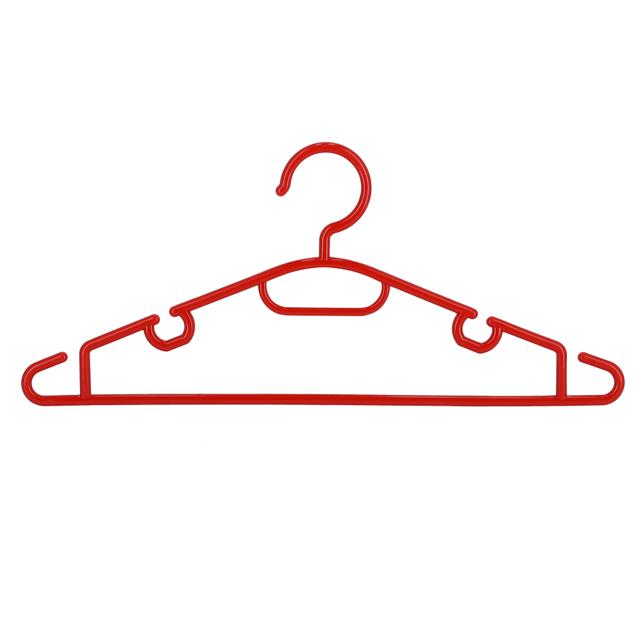 علاقة ملابس بلاستيكية لون أحمر عدد 5 ديلكاسا Delcasa 5Pcs Plastic Cloth Hanger Set
