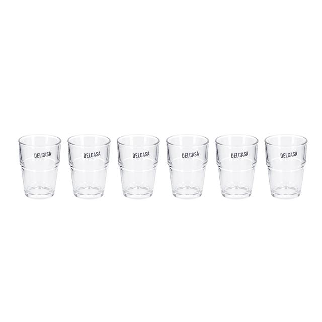 Delcasa 6Pc Tumbler Glass Set, 7Oz/200Ml - Tumbler Glass For Drinking Tea - Transparent, Sleek - SW1hZ2U6NDAwMTg1