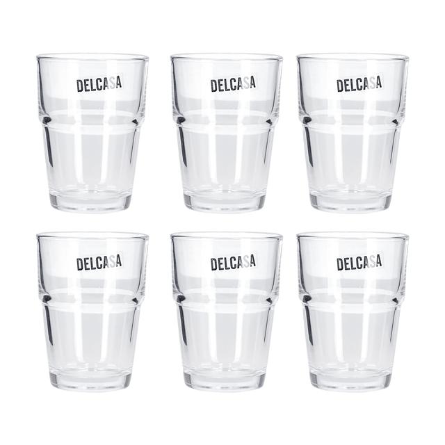 Delcasa 6Pc Tumbler Glass Set, 7Oz/200Ml - Tumbler Glass For Drinking Tea - Transparent, Sleek - SW1hZ2U6NDAwMTcx