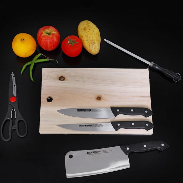 Delcasa 5 Pcs Kitchen Knife Set With Cutting Board - SW1hZ2U6NDMxNzU5