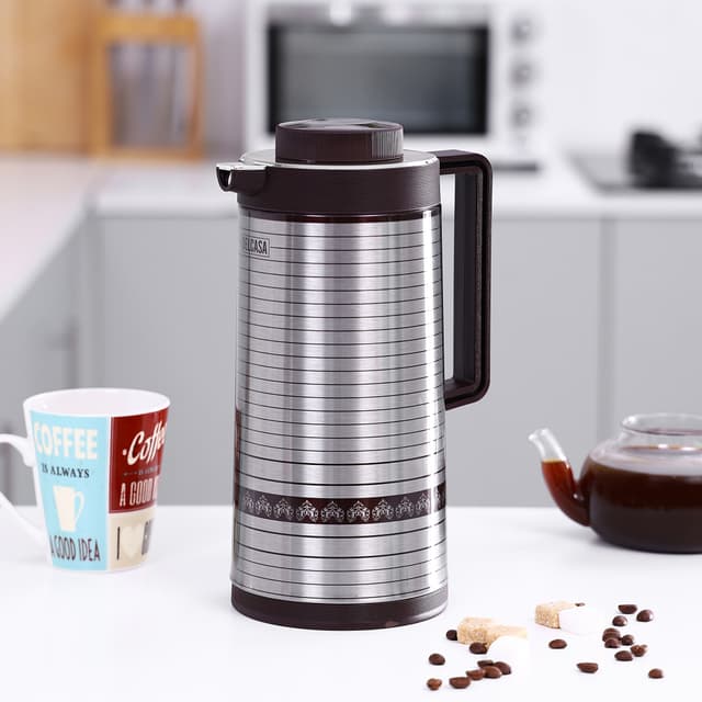 Delcasa 1.9L Stainless Steel Vacuum Flask - Insulated Flask Bottle - Thermos Flask With Double Wall