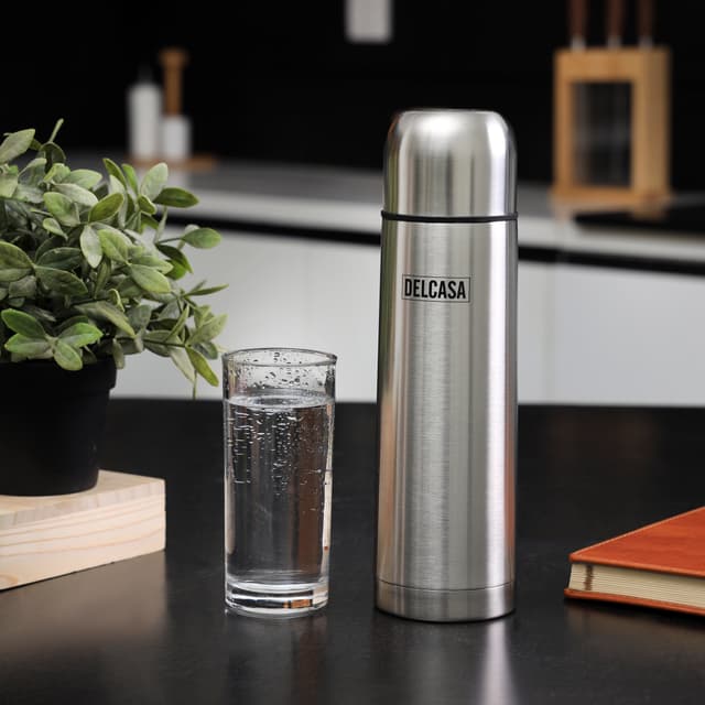 Delcasa 500Ml/17Oz Stainless Steel Vacuum Water Bottle - Insulated Flask Bottle - Thermos Flask