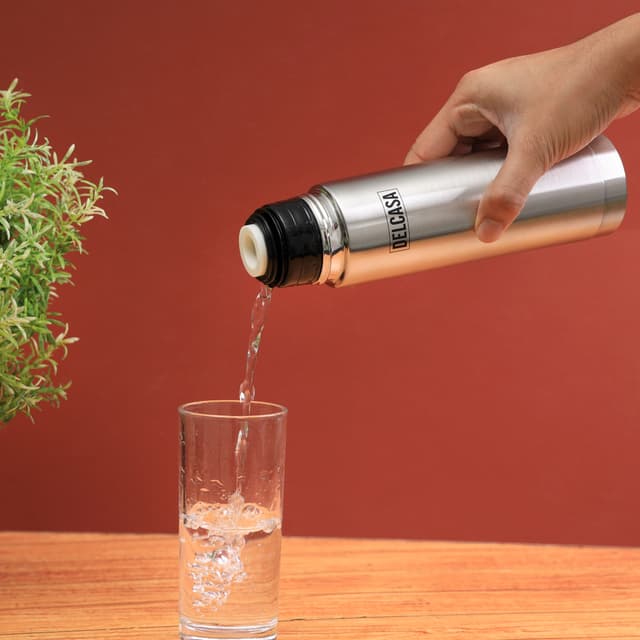 Delcasa 500Ml/17Oz Stainless Steel Vacuum Water Bottle - Insulated Flask Bottle - Thermos Flask