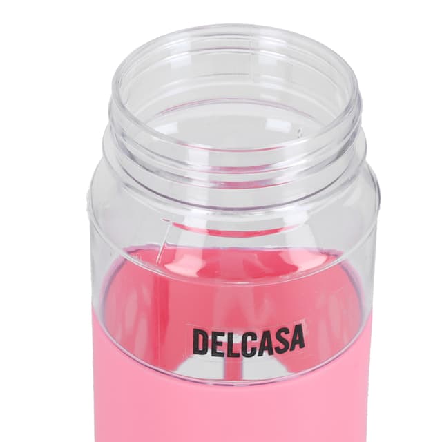 Delcasa 700 Ml Water Bottle -Portable Transparent Body Reusable Water Bottle Wide Mouth With Straw - SW1hZ2U6NDAxOTY1